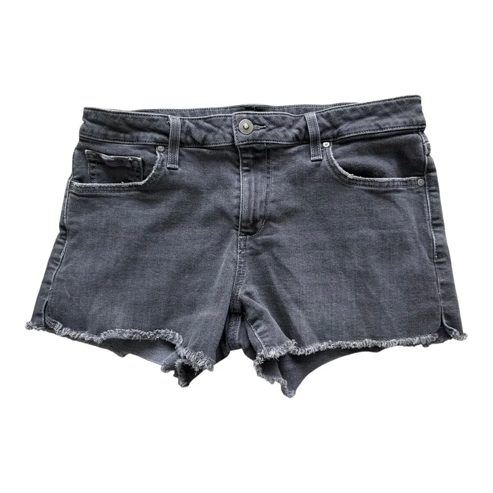 Joe's Jeans Charcoal Gray Distressed Hem Lisbeth Wash Cut Off Shorts Womens W 29